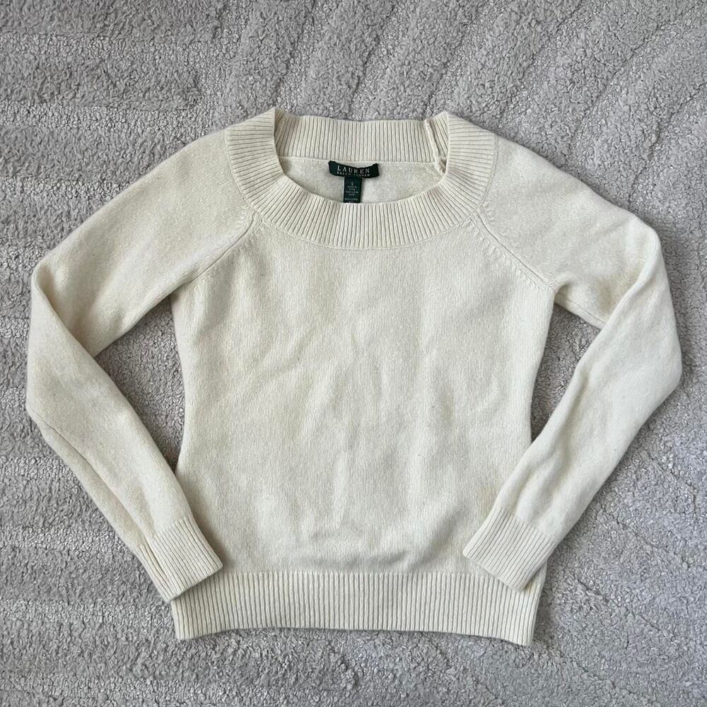 Ralph-lauren Women's Cream and White Jumper